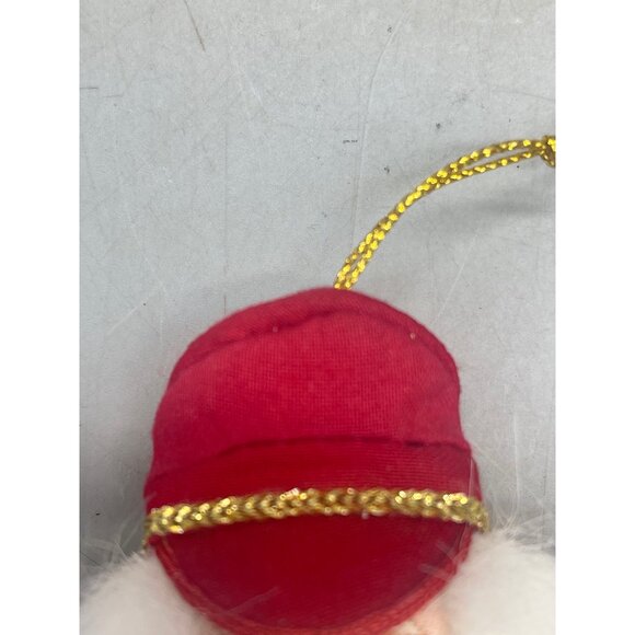 viintage Christmas ornament Santa hat beard red white 3.5" READ - Picture 4 of 5